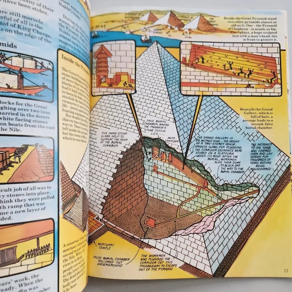 Time Traveller Book of Pharaohs and Pyramids Paperback Book History Comic Book